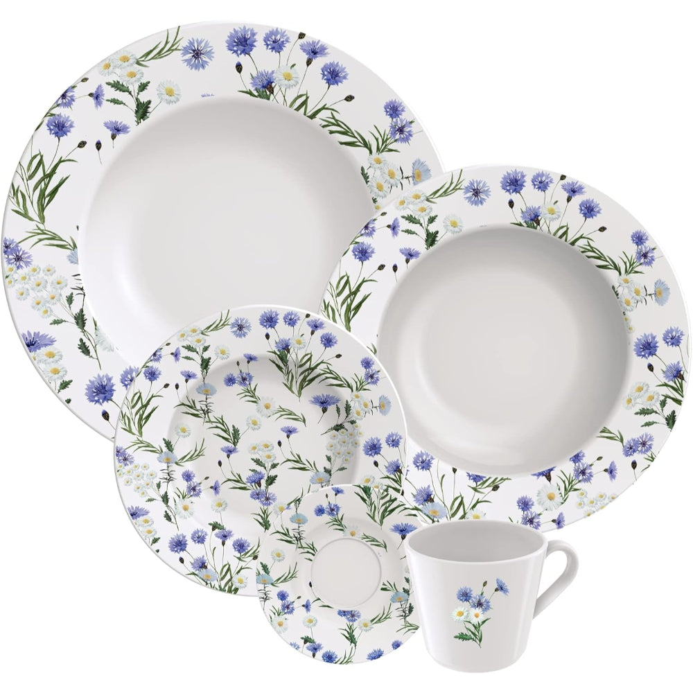 Tramontina Brazil Ana Alice 20 Pieces Decorated Porcelain Dinner Set