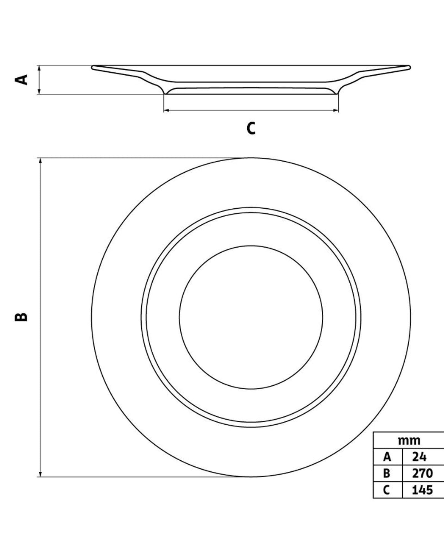 طبق عشاء من البورسلين من ترامونتينا إيلينا، قطره 27 سم