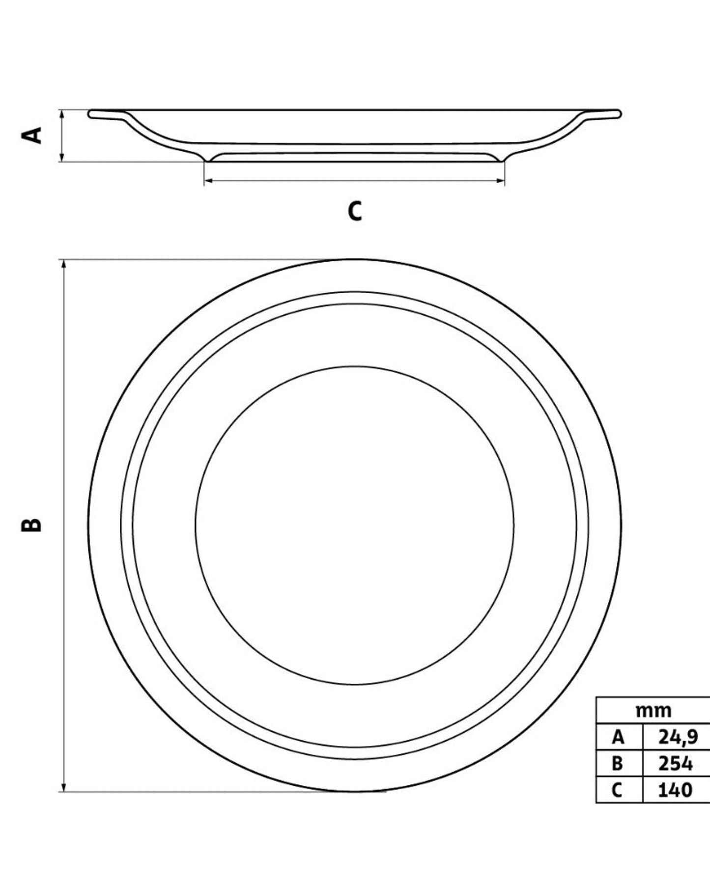 طبق عشاء من بورسلين ترامونتينا باولا، 25.4 سم