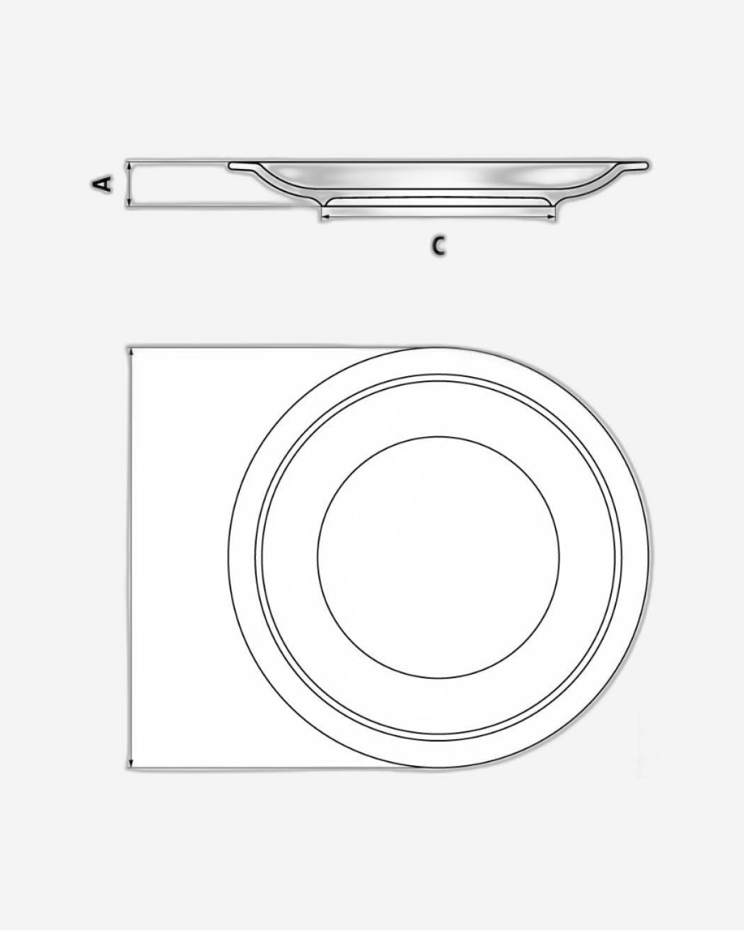 ترامونتينا باولا طبق حلوى بورسلين 21 سم