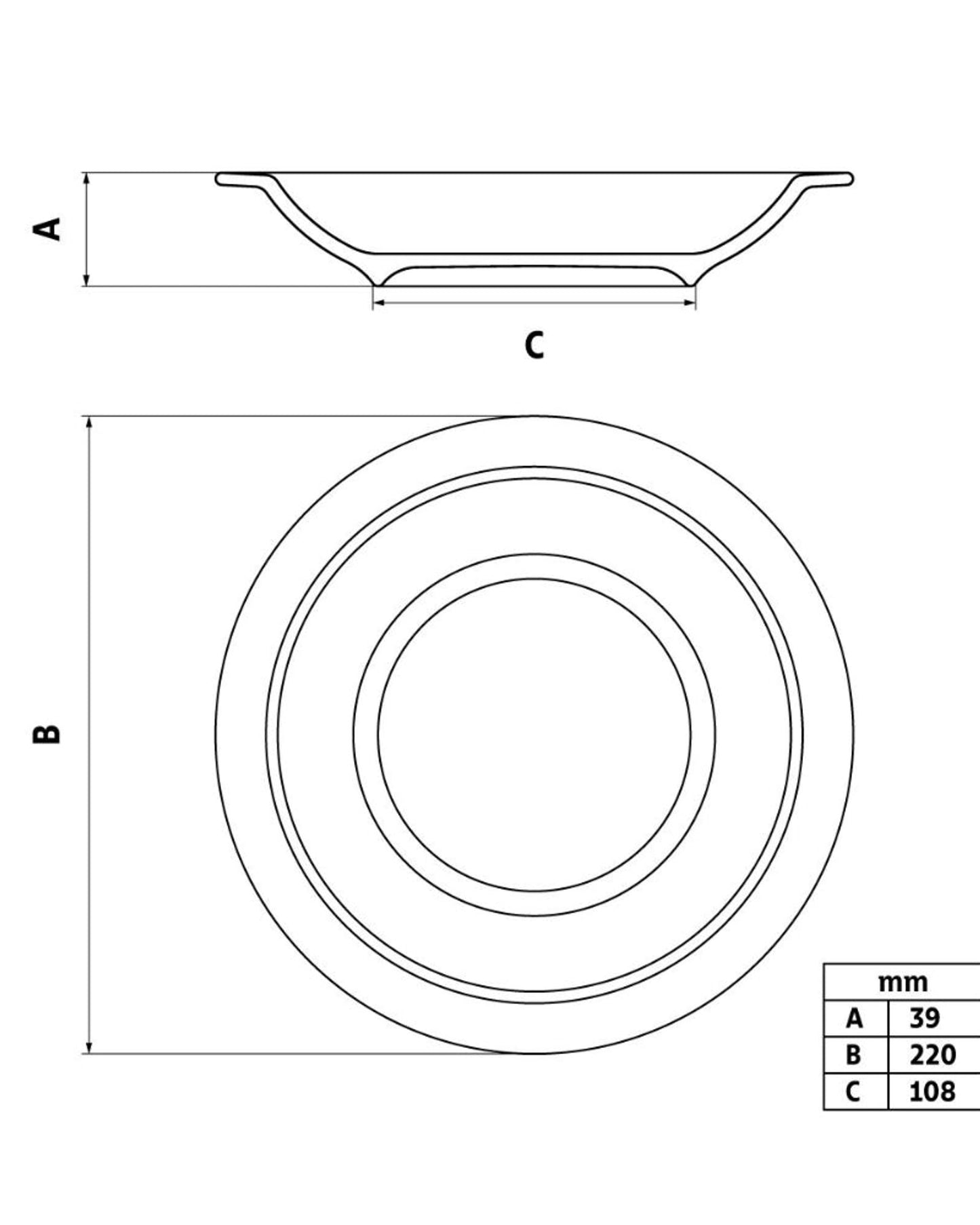 طبق باولا من الخزف من ترامونتينا، قطره 22 سم