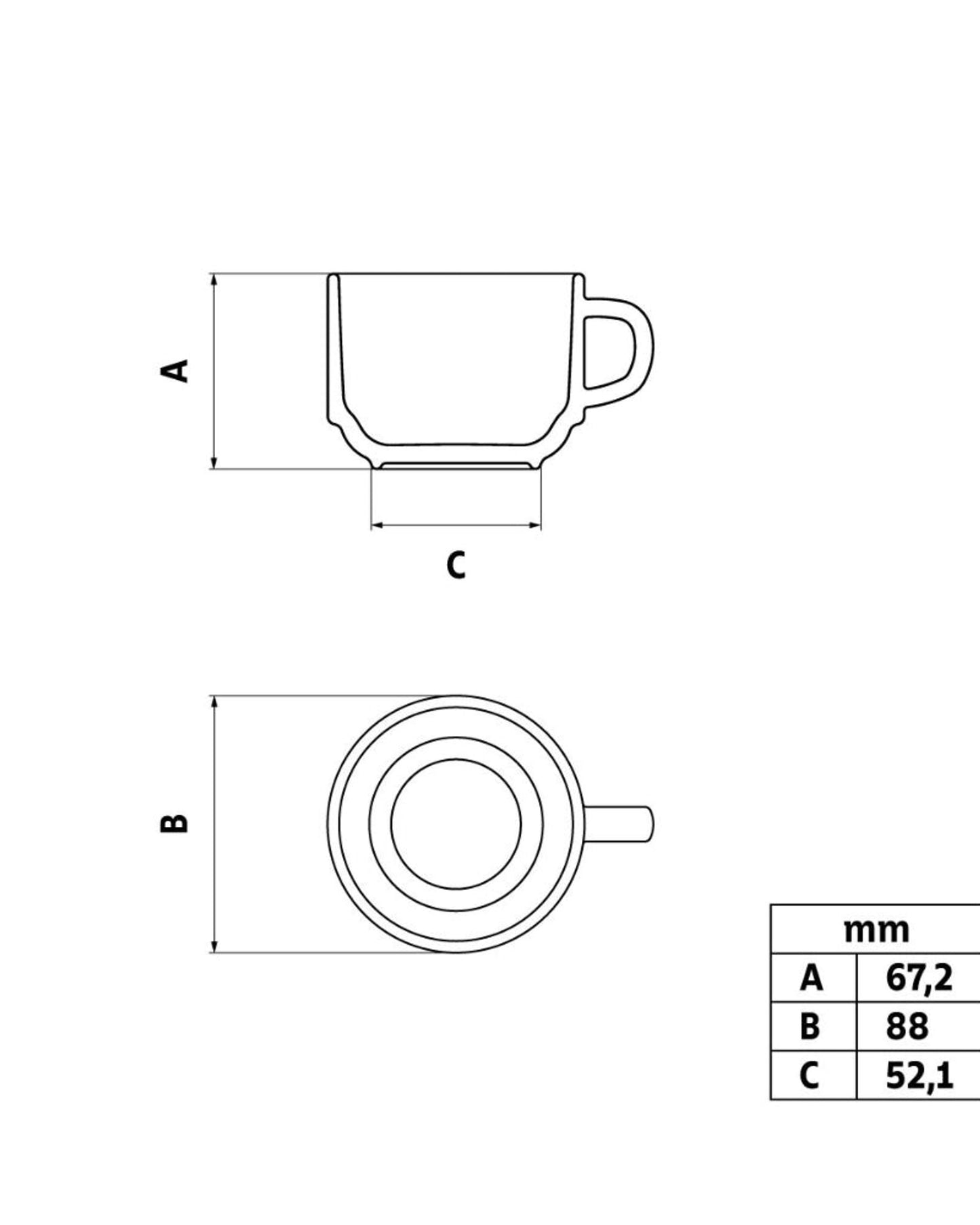 كوب شاي من الخزف من ترامونتينا باولا سعة 240 مل
