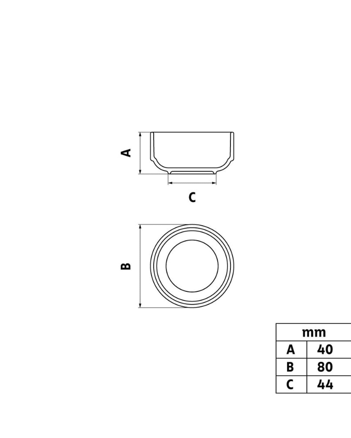 وعاء قابل للتكديس من بورسلين ترامونتينا باولا، 8 سم