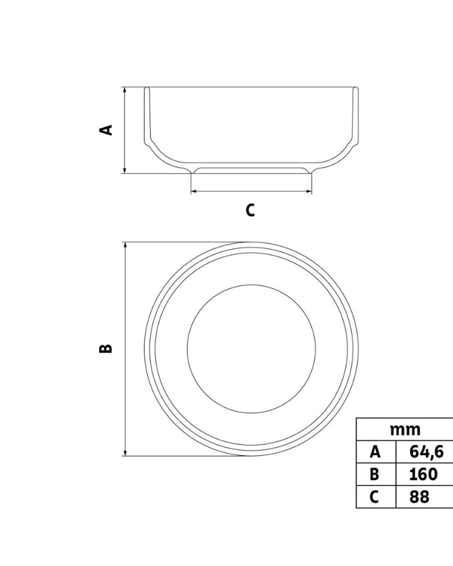 وعاء قابل للتكديس من بورسلين ترامونتينا باولا، 16 سم