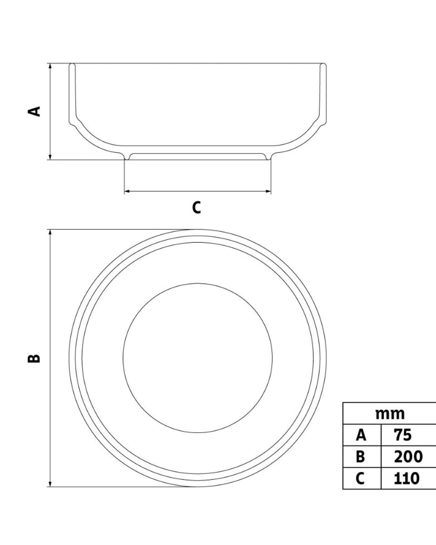 وعاء قابل للتكديس من بورسلين ترامونتينا باولا، 20 سم