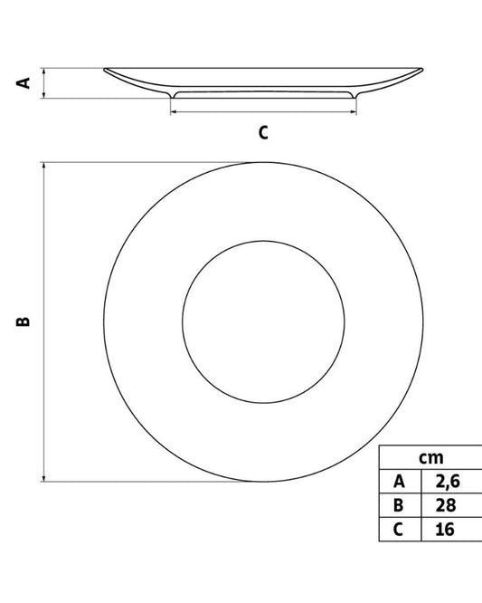 ترامونتينا باربارا طبق عشاء بورسلين مقاس 28 سم