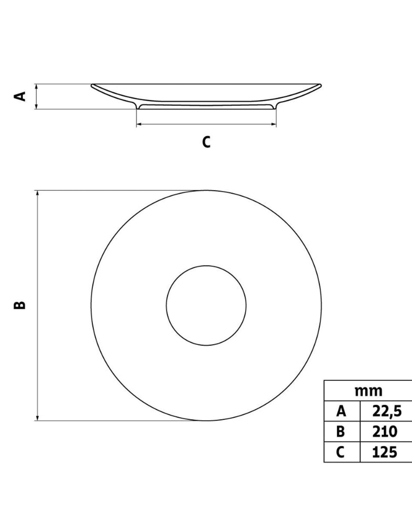 ترامونتينا باربارا طبق حلوى بورسلين 21 سم