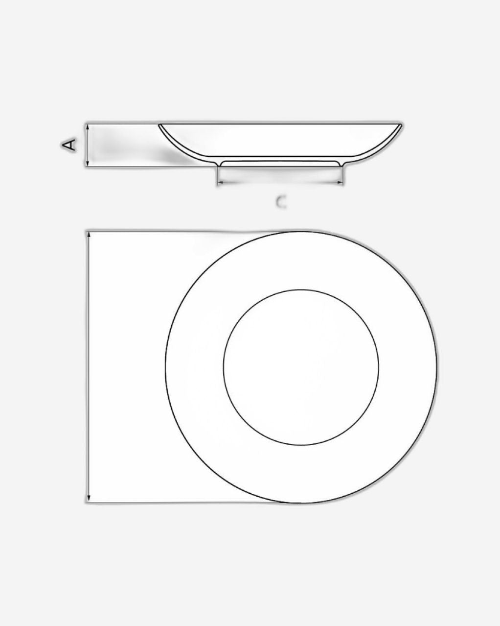 ترامونتينا باربارا طبق عميق من البورسلين مقاس 22 سم
