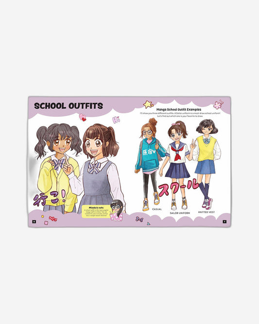 كيفية رسم أزياء مانجا كاواي