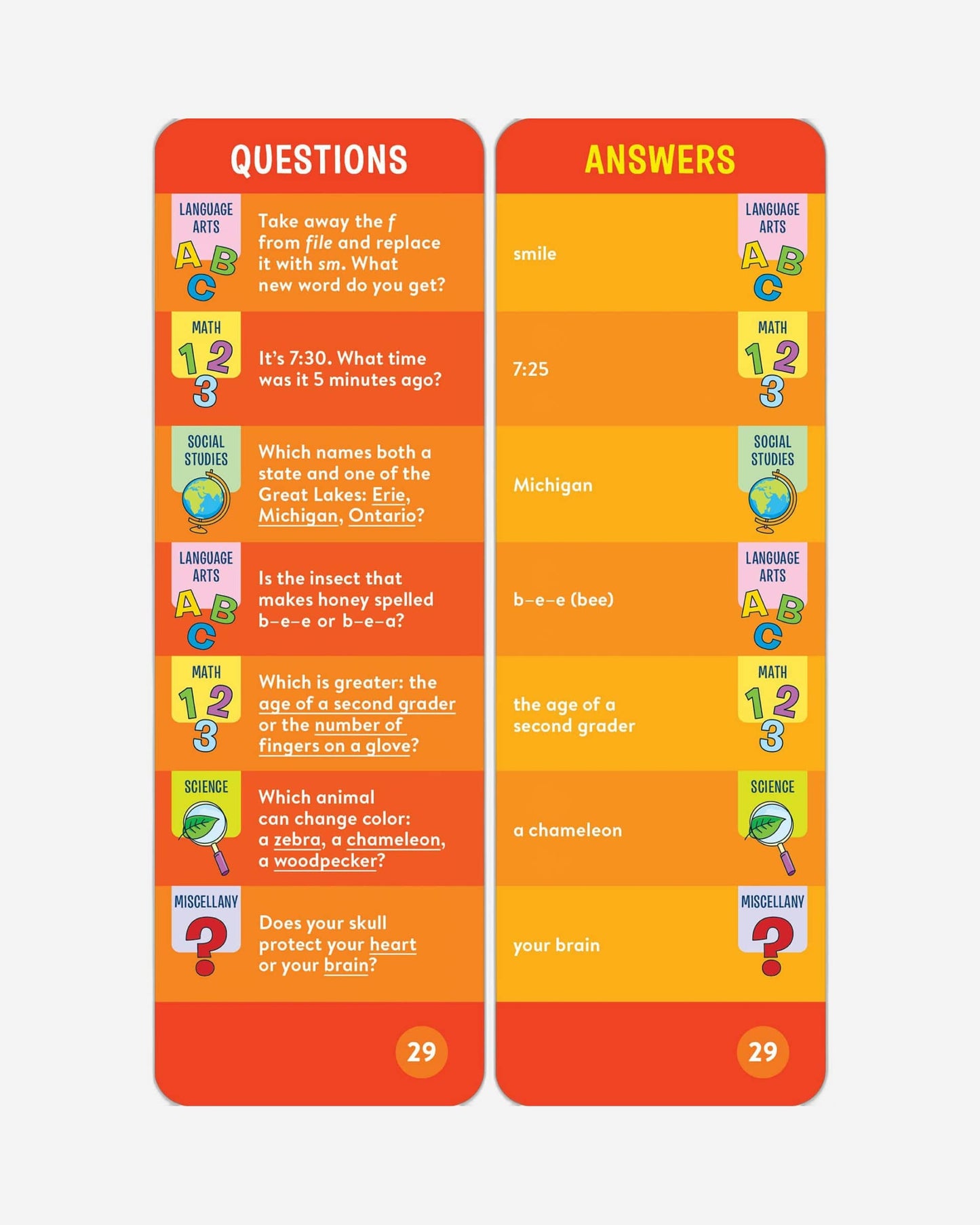 بطاقات ذكية من Brain Quest للصف الثاني - النسخة الخامسة المنقحة