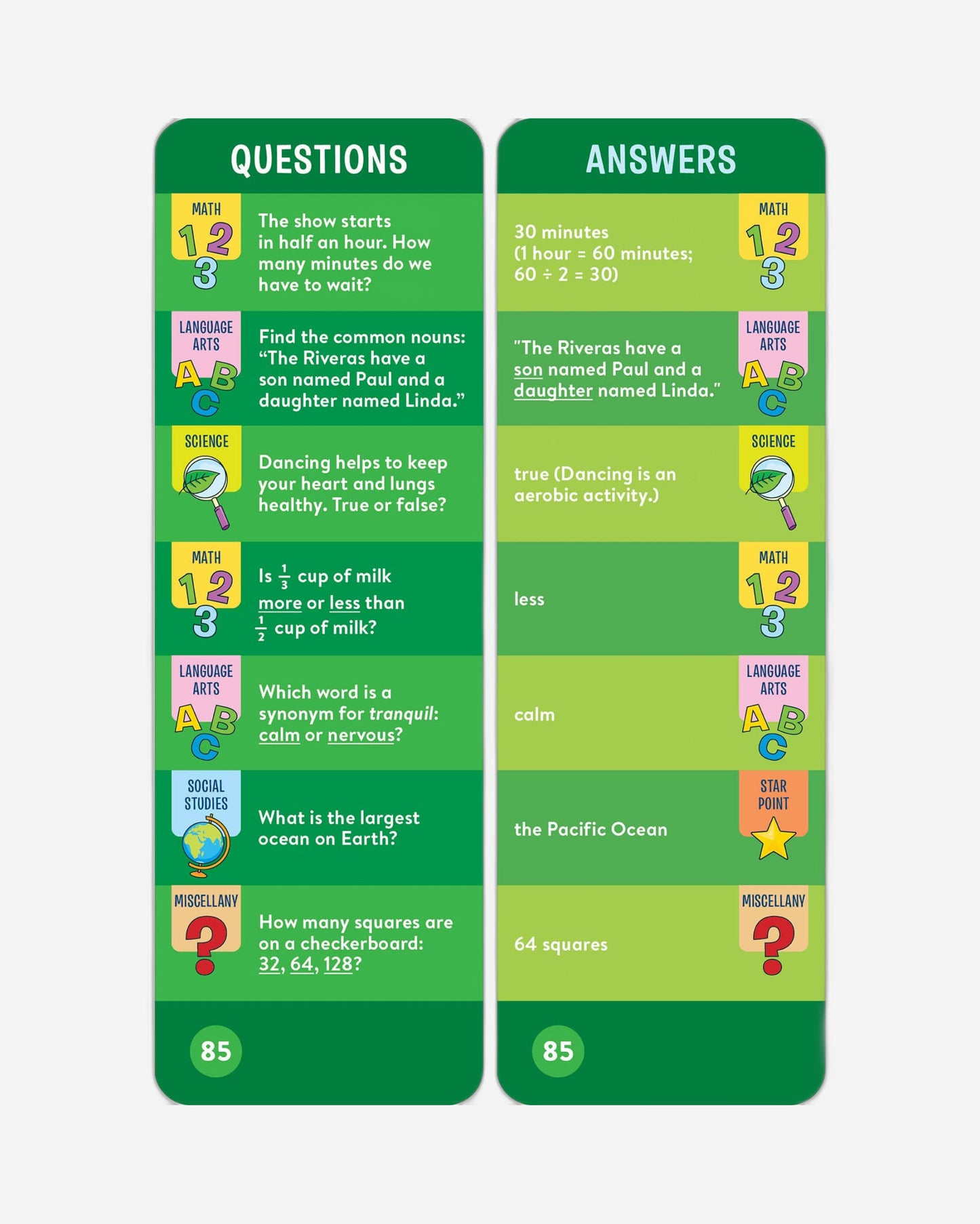 بطاقات ذكية من Brain Quest للصف الثالث - النسخة الخامسة المنقحة