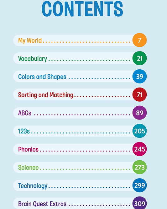 كتاب تمارين Brain Quest: ما قبل الروضة (الطبعة المنقحة)