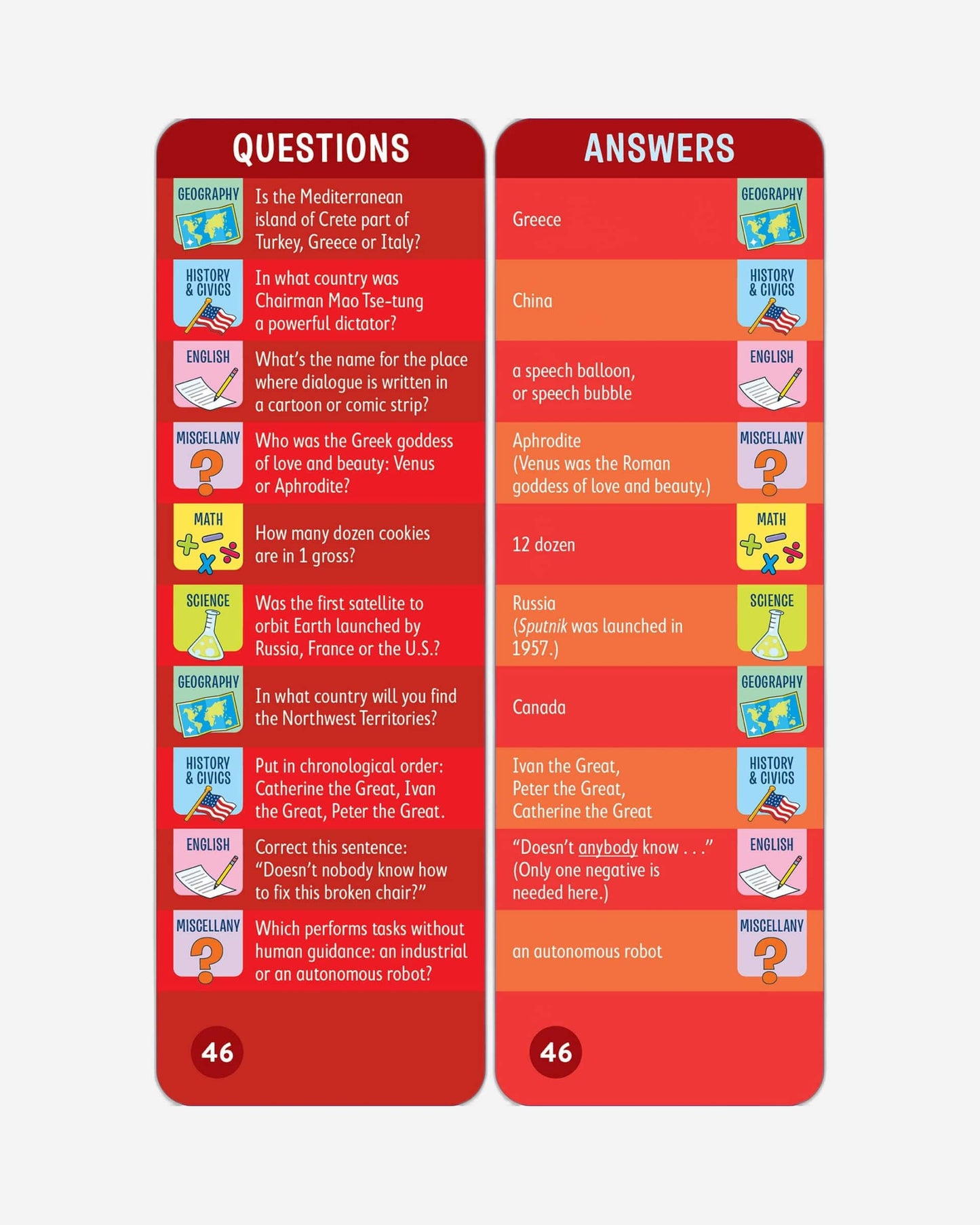 بطاقات ذكية من Brain Quest للصف السادس - الطبعة الرابعة المنقحة