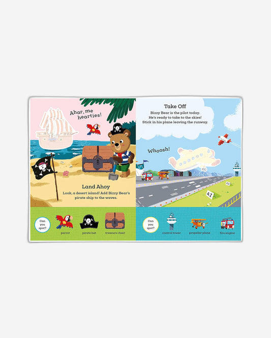 بيزي بير: كتابي الأول للملصقات - أشياء يمكن أن تذهب