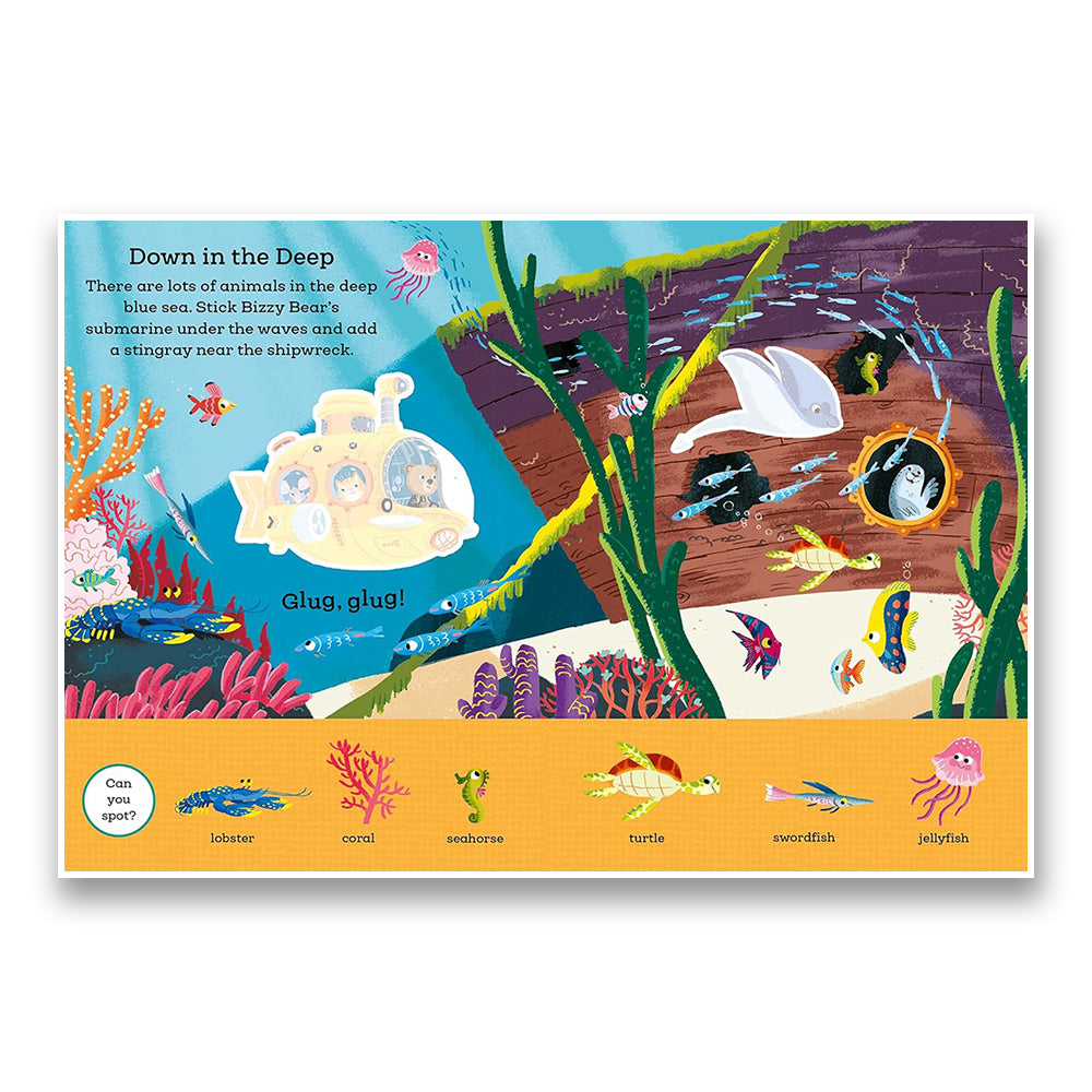 بيزي بير: كتابي الأول للملصقات - أشياء يمكن أن تذهب