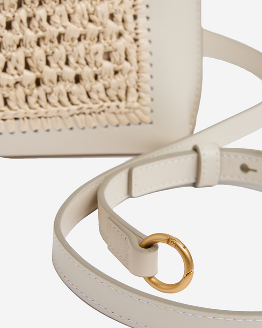 حقيبة رافيا جلد من ريس