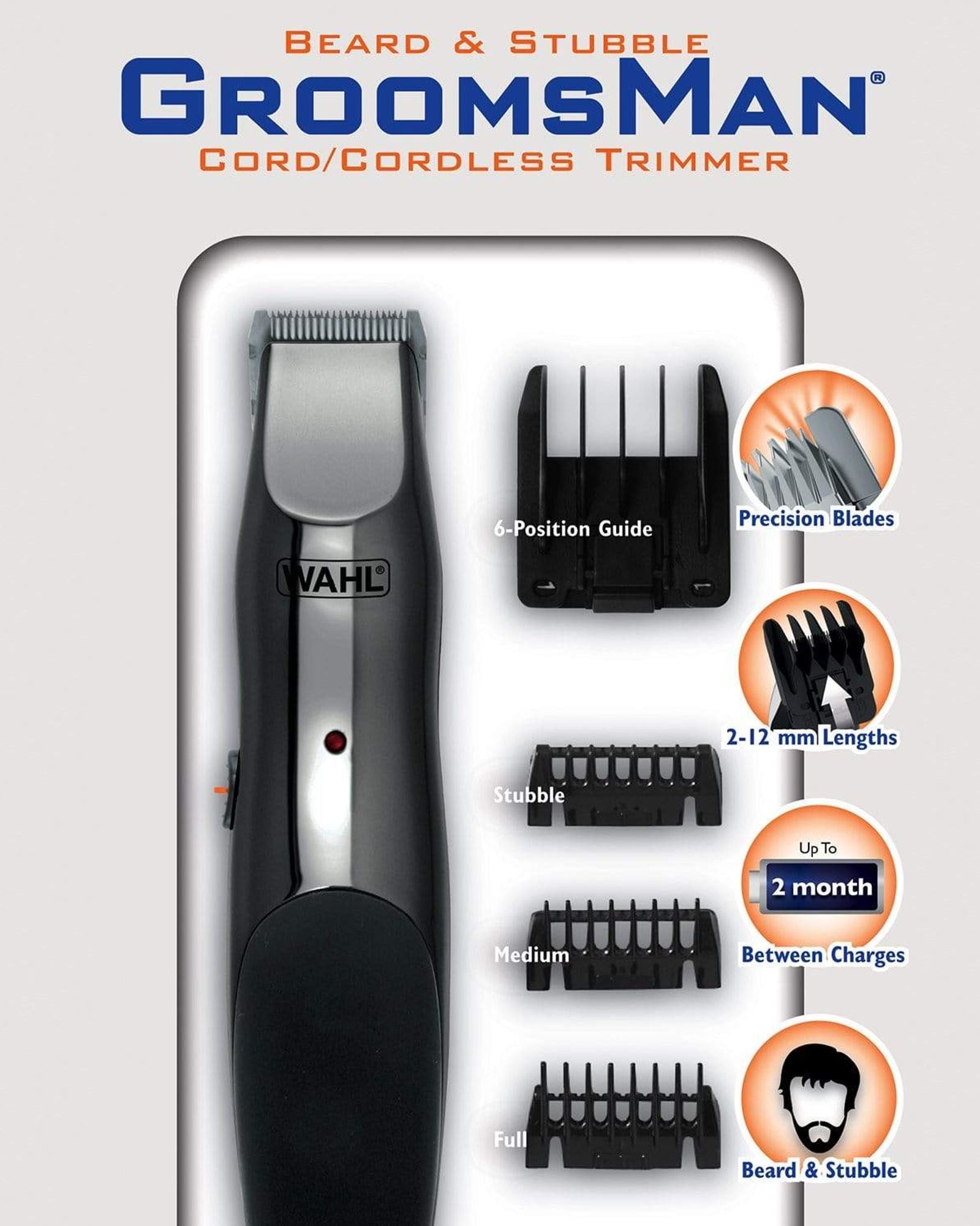 ماكينة حلاقة Wahl Groomsman القابلة لإعادة الشحن