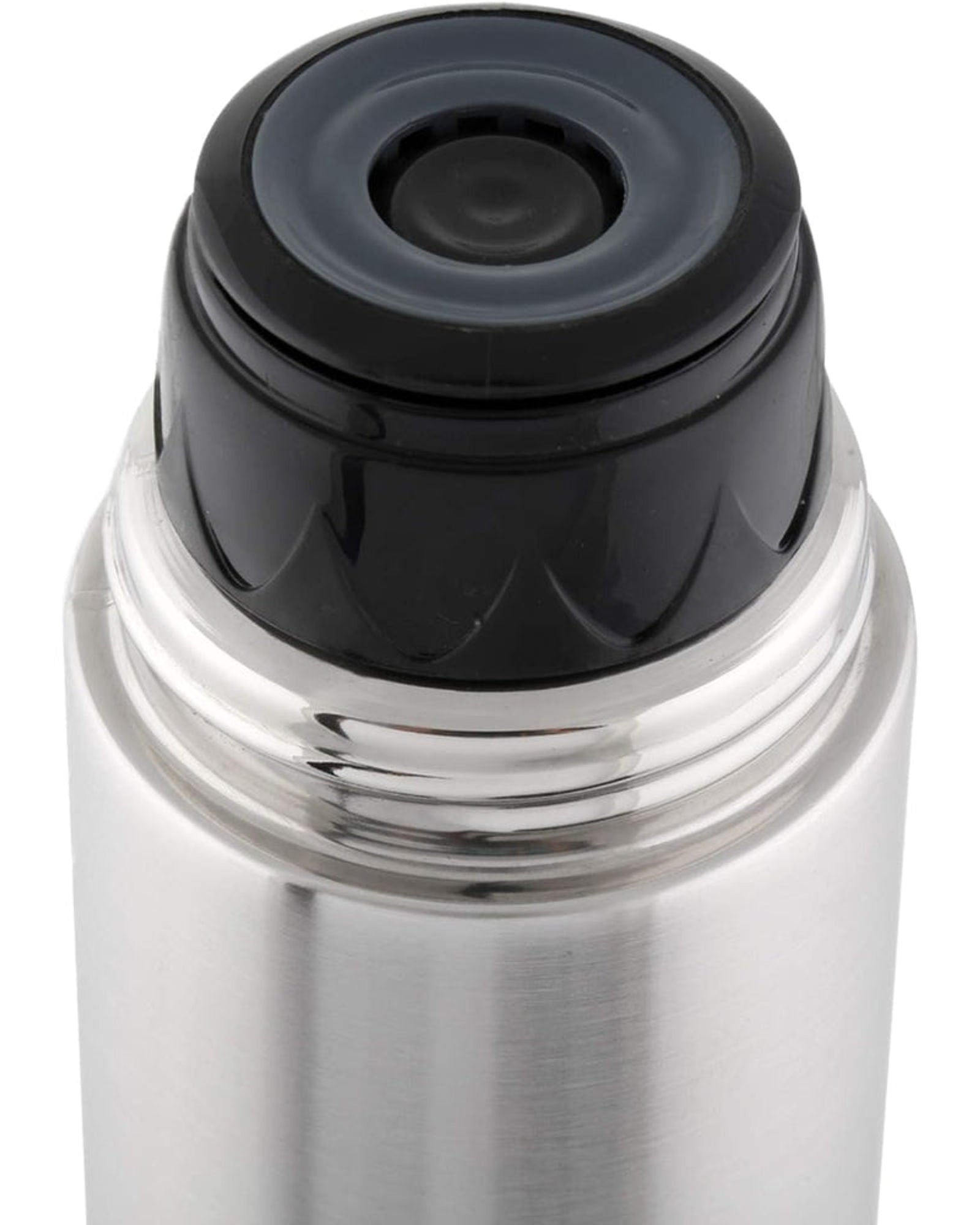 قارورة نيسان من الفولاذ المقاوم للصدأ مع كوب، فضي، سعة لتر واحد | تتضمن قارورة سعة لتر واحد وكوبين (سعة كل منهما ٣٥٠ مل)