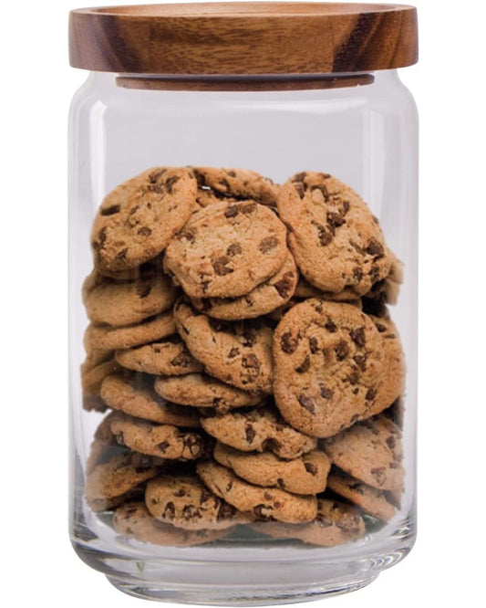 علبة بيلي الزجاجية (L) مع غطاء قابل للتكديس سعة 750 مل