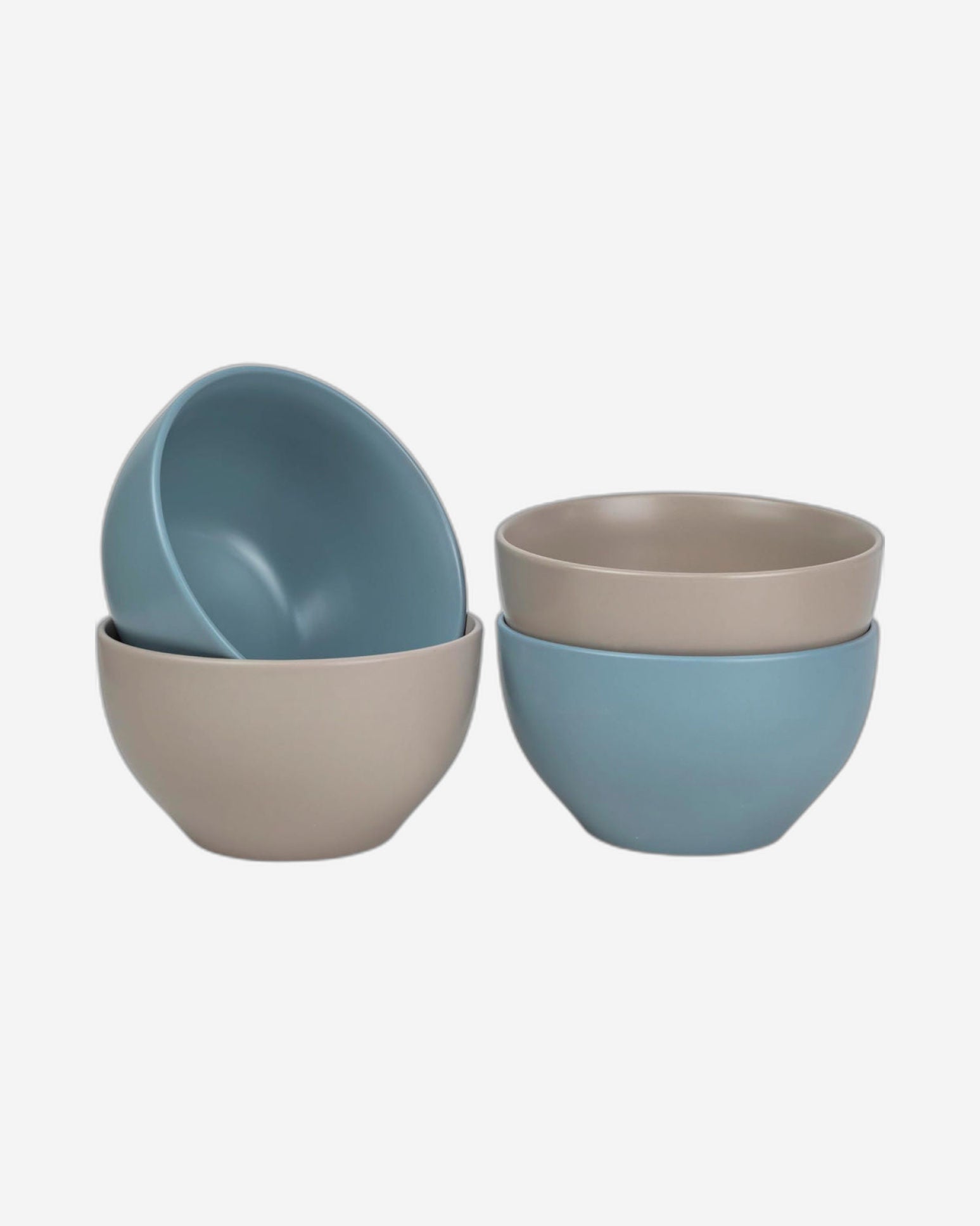 طقم أوعية عميقة من شالو جاسبي، مكون من ٤ قطع، أدوات مائدة للمطبخ، سيراميك، فخار - مطلي بطبقة من الزجاج | قطر ١٤ سم