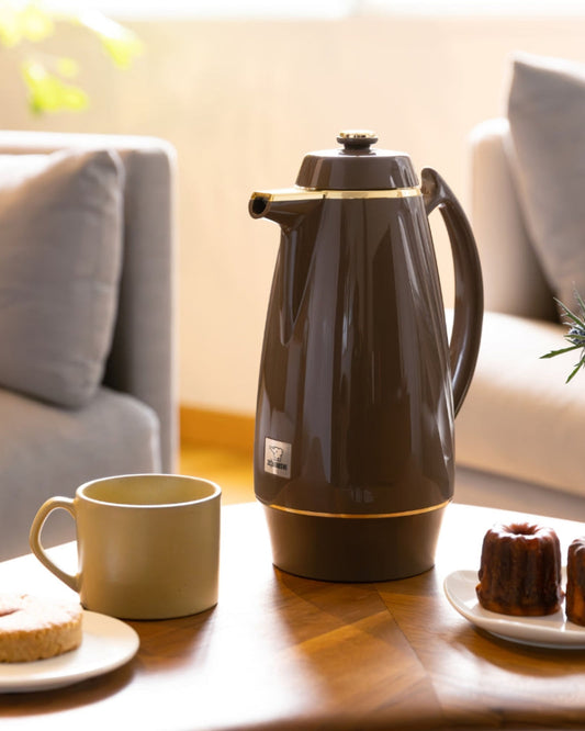 وعاء زوجيروشي العملي سعة 1 لتر، لون بني