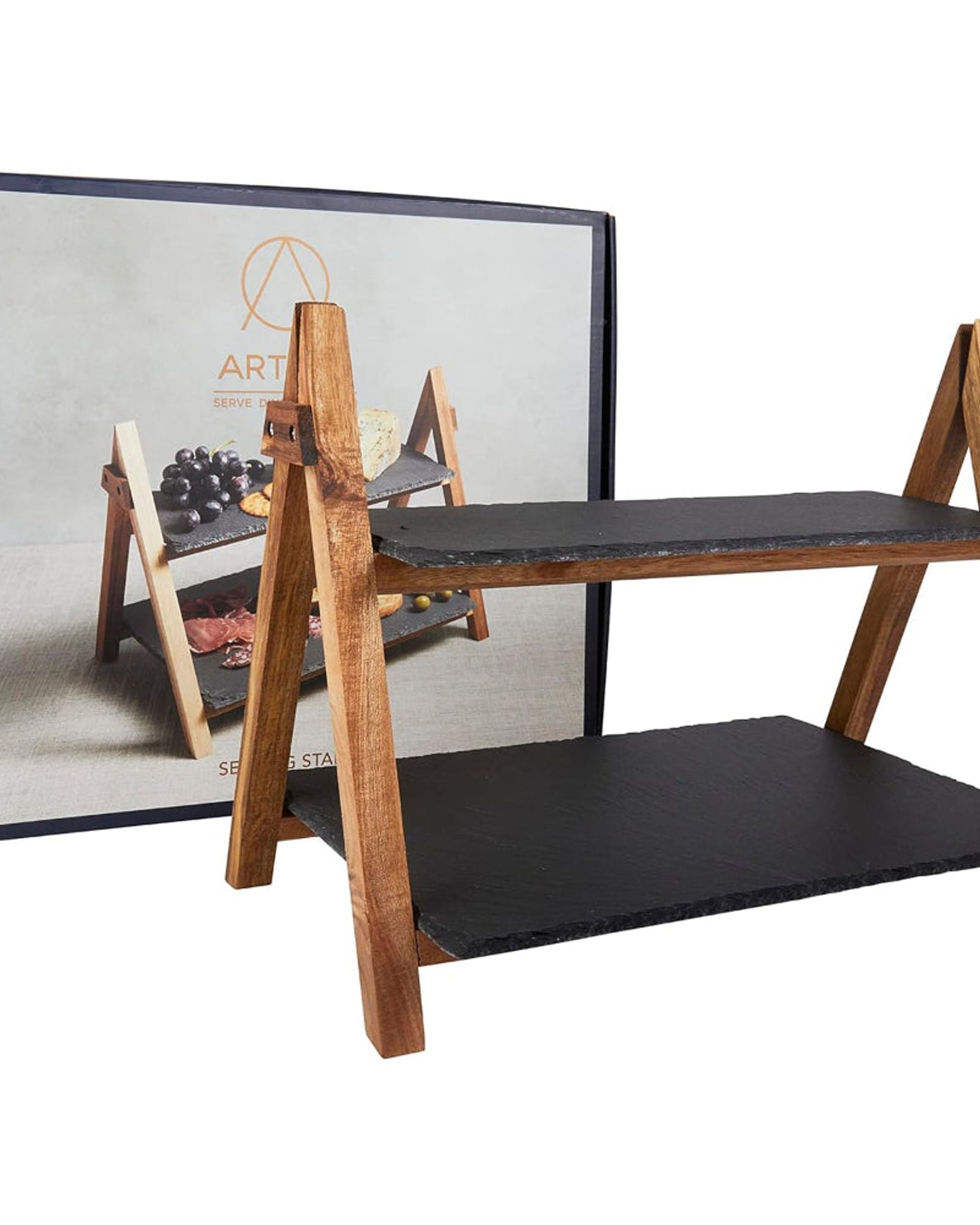 حامل تقديم فني مكون من طبقتين 40×30 سم