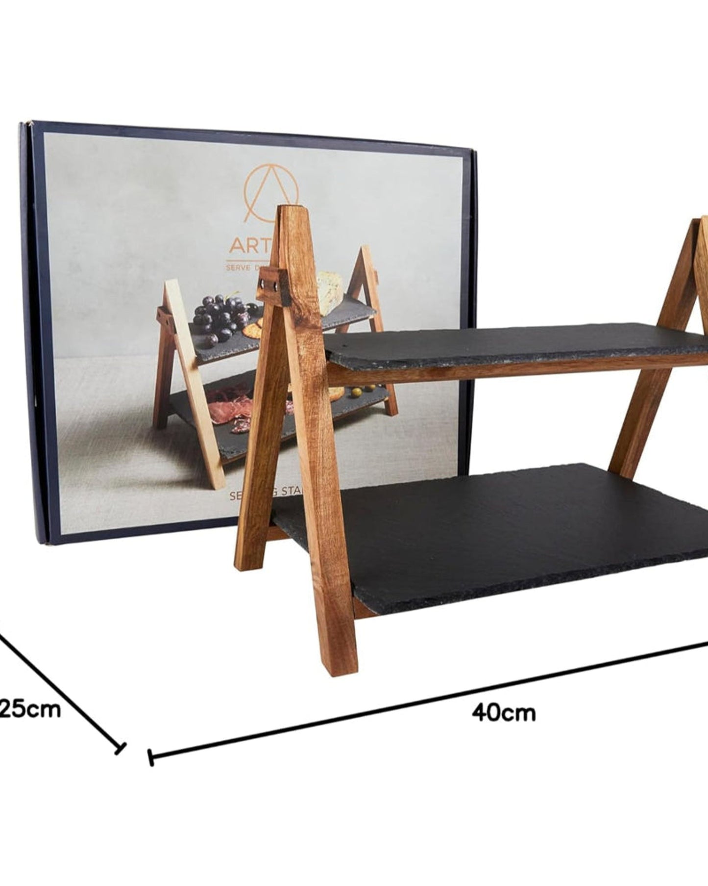 حامل تقديم فني مكون من طبقتين 40×30 سم