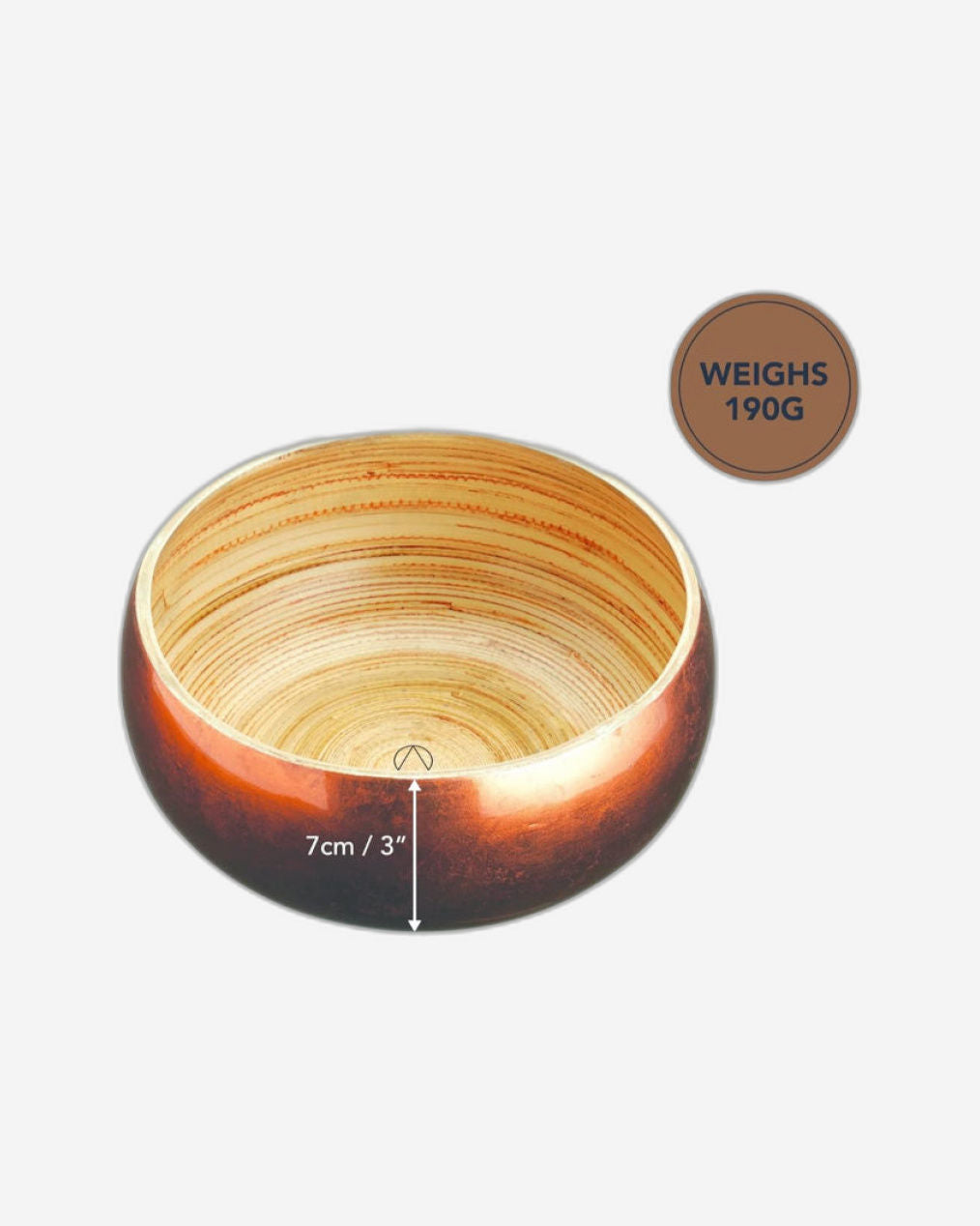 وعاء تقديم فني 17 سم بلمسة نهائية من النحاس Bmboo