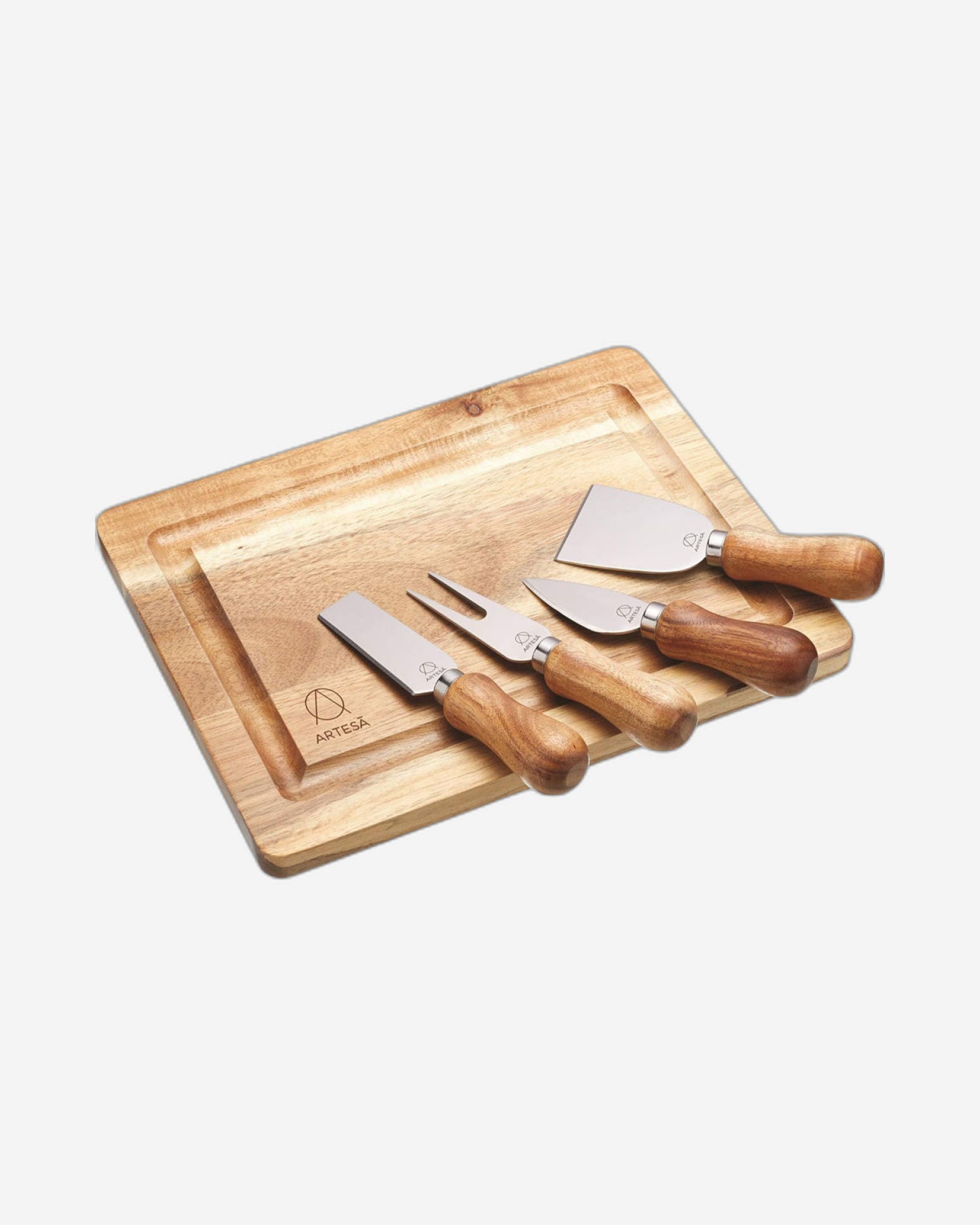 مجموعة تقديم ألواح الجبن الفنية من خشب الأكاسيا