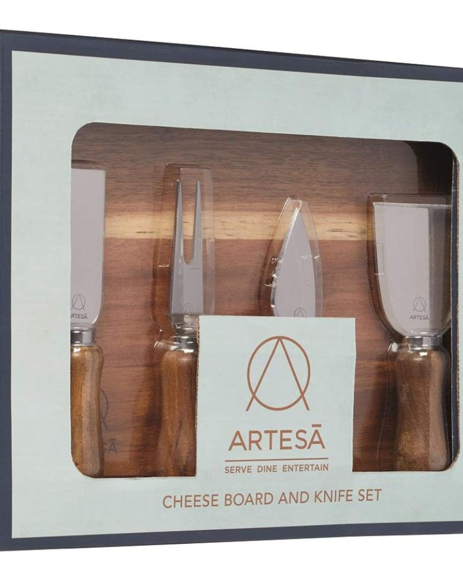 مجموعة تقديم ألواح الجبن الفنية من خشب الأكاسيا