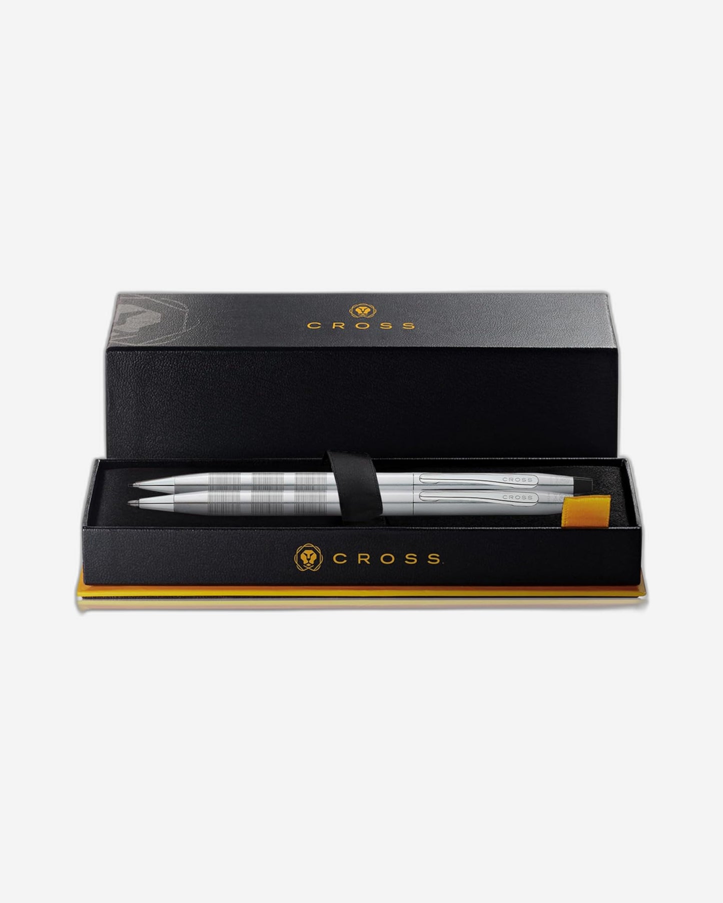 قلم حبر جاف كروس كلاسيك سينشري® ساتان كروم مع مجموعة أقلام كروم مصقولة وأقلام رصاص 0.7 مم - AT0081-14