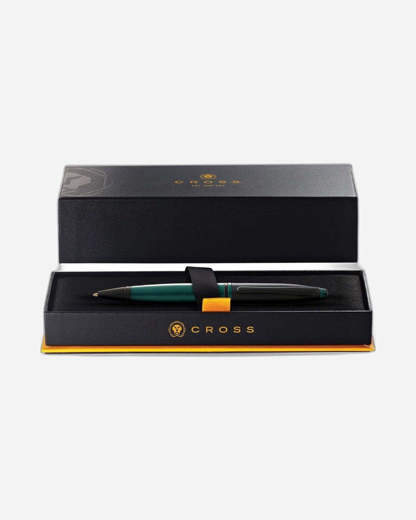 قلم حبر جاف Cross Calais™ باللونين الأخضر والأسود غير اللامع مع قلم حبر جاف أسود - AT0112-25