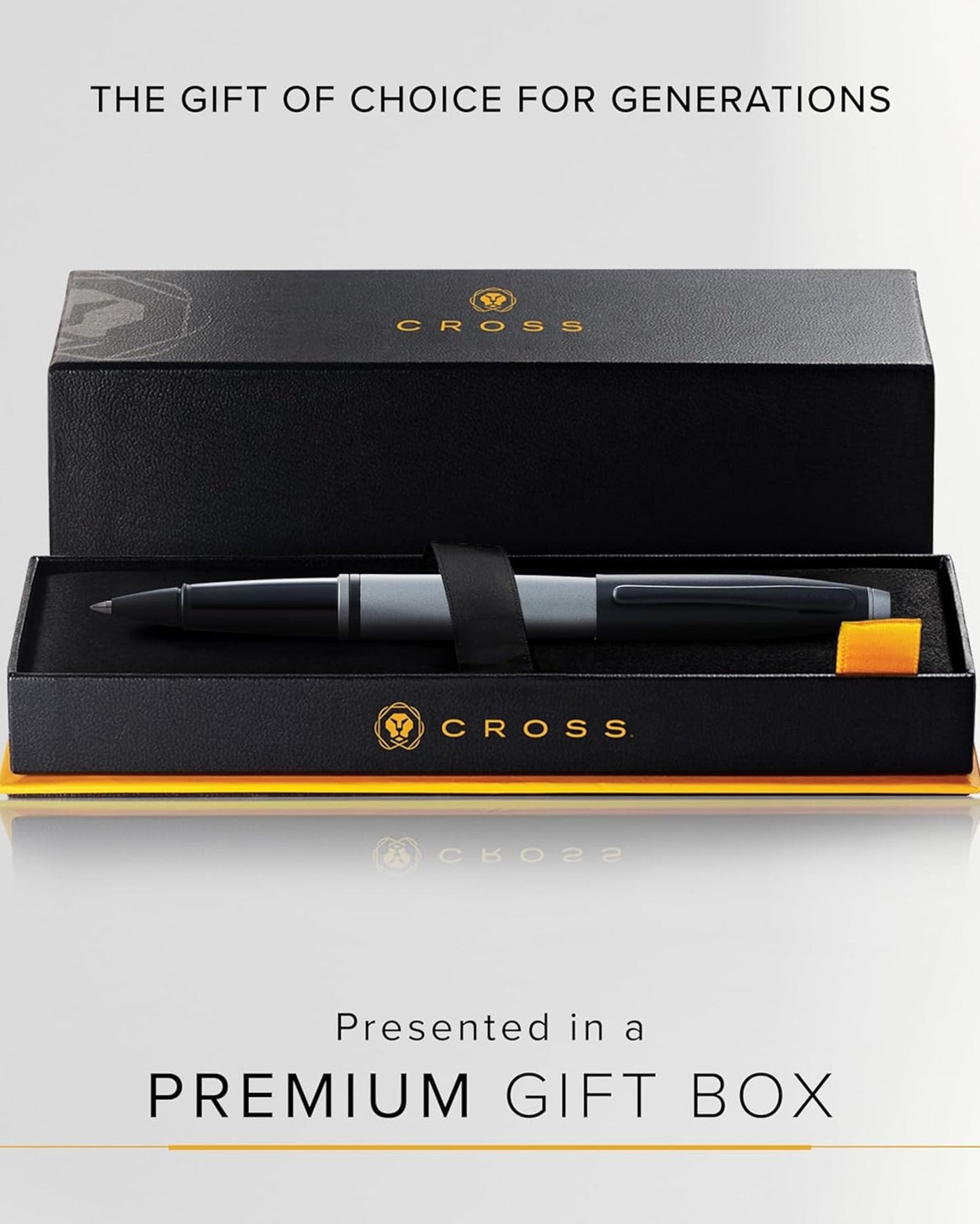 قلم حبر جاف Cross Calais™ باللون الرمادي غير اللامع والورنيش الأسود مع قلم حبر جاف Appointments Selectip® باللون الأسود - AT0115-26