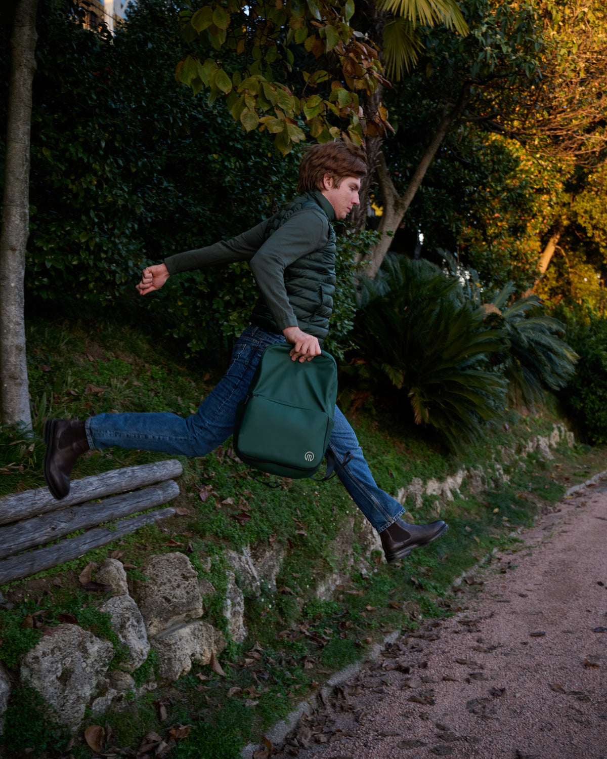 MiaMily Expanding 17" Laptop Backpack - Forest Green