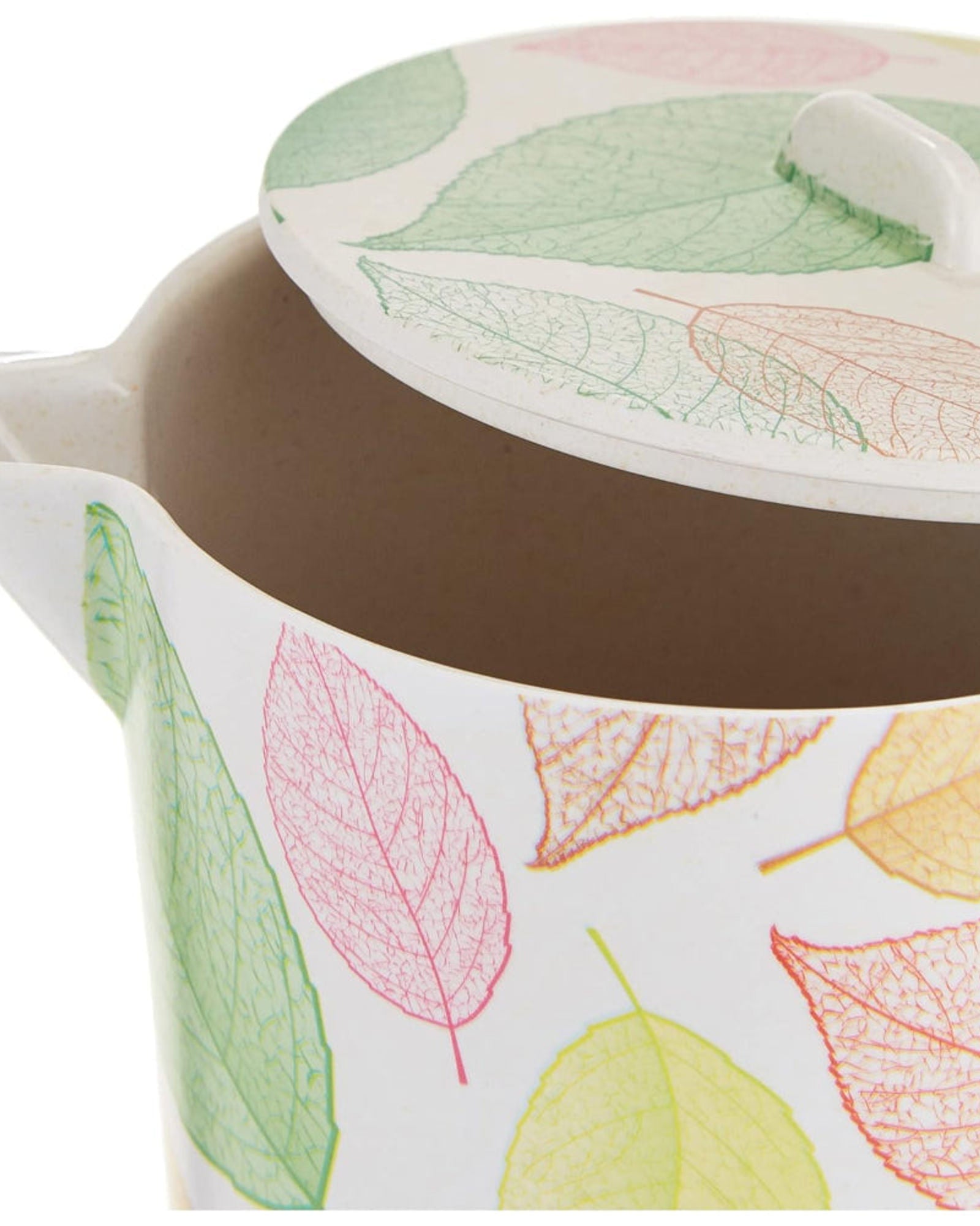 برطمان ماء من ألياف الخيزران من كويزين آرت - تصميم أوراق الشجر | صديق للبيئة | ١١ × ٢١.٥ سم | خفيف الوزن ومتين