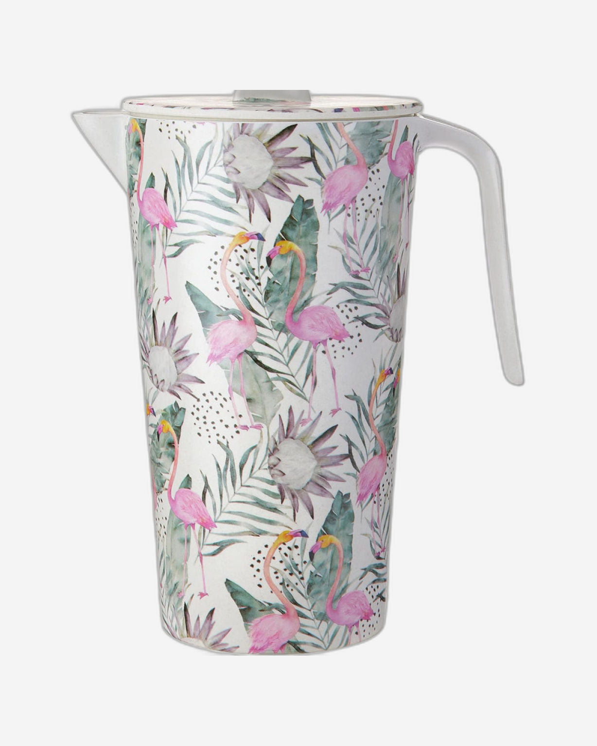 فن الطهي - فلورنسا - إبريق ماء صديق للبيئة مع فوهة صب وغطاء من ألياف الخيزران، أباريق مياه، إبريق مشروبات ساخنة وباردة، أباريق عصير شاي مثلج - 1.45 لتر