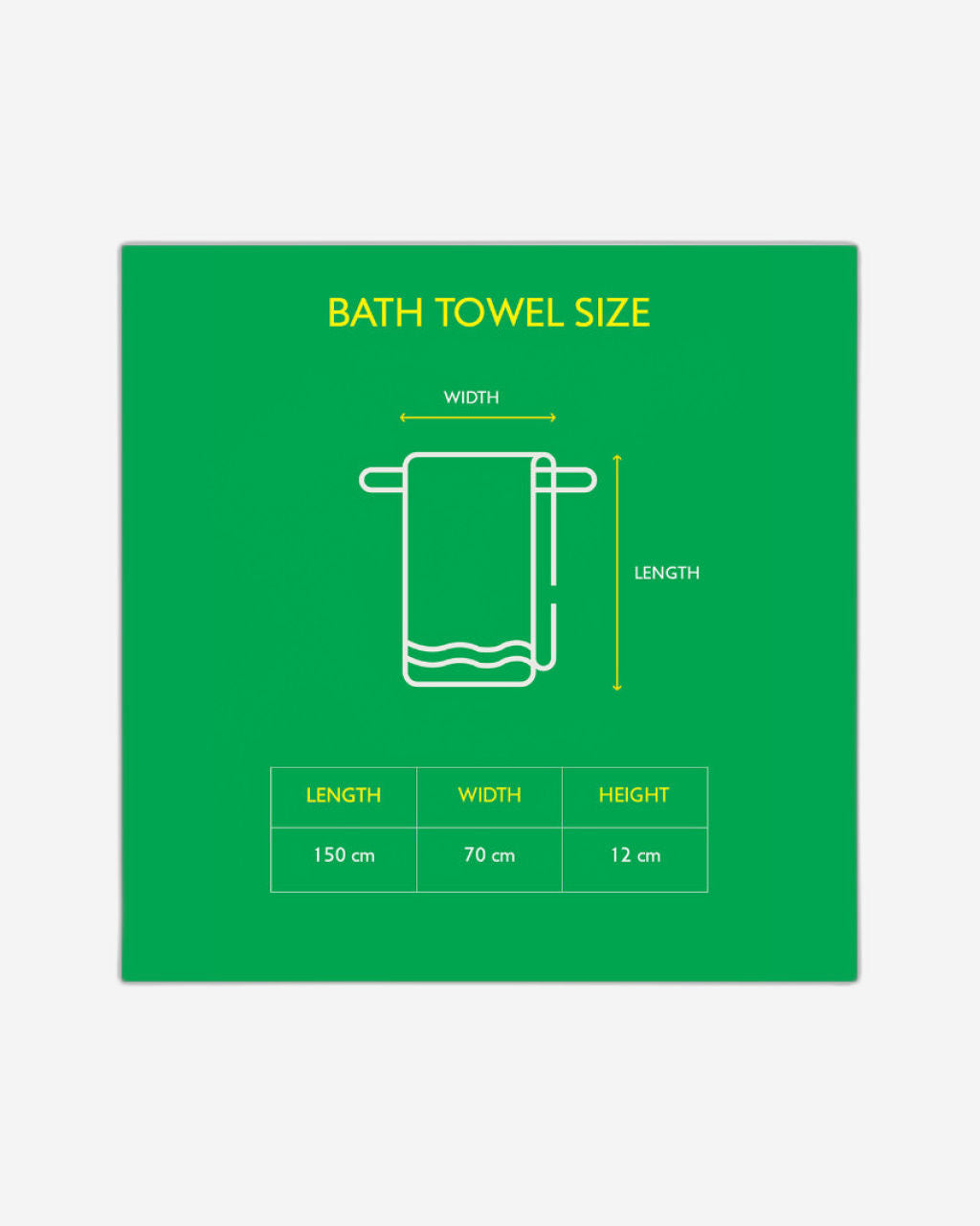 منشفة حمام يونايتد كولورز أوف بينيتون بألوان قوس قزح الخضراء، 450 جرام لكل متر مربع