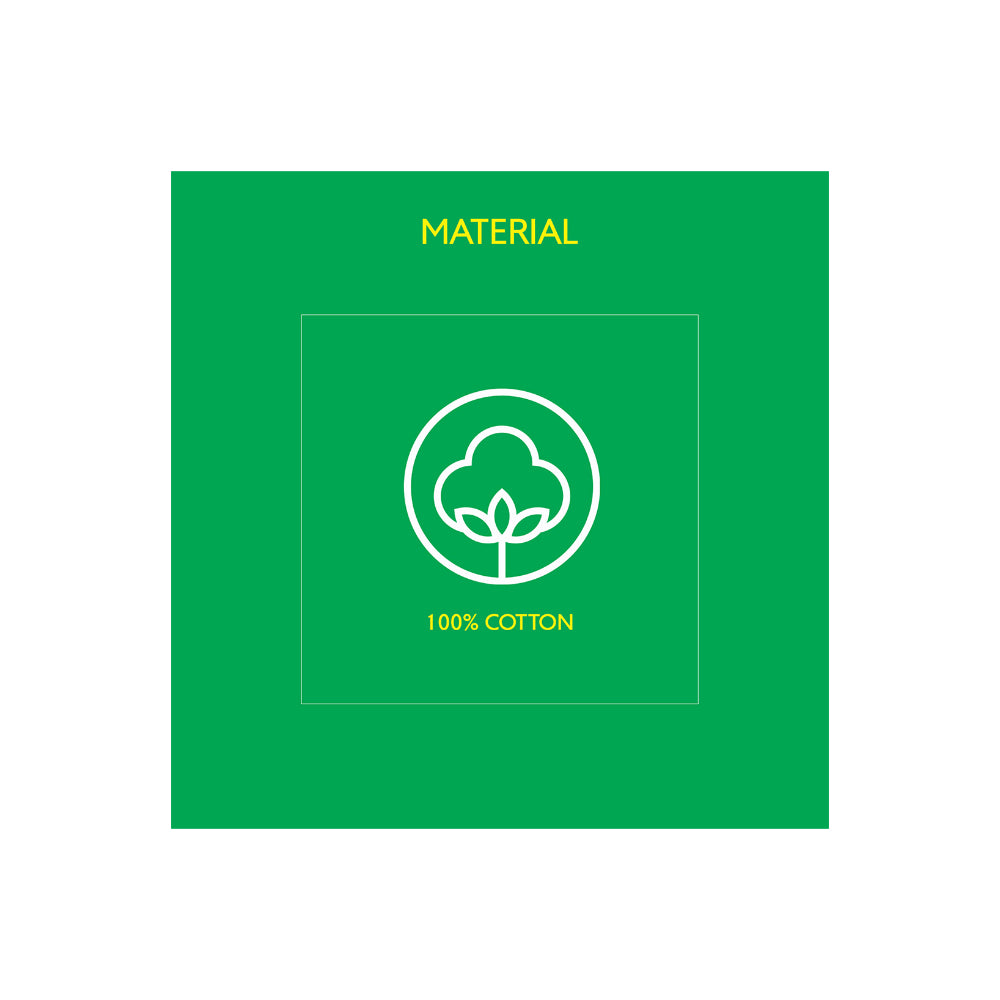 ملاءة سرير سوبر كينج من يونايتد كولورز أوف بينيتون رينبو 210 تي سي مع غطاءي وسادة باللون الأزرق