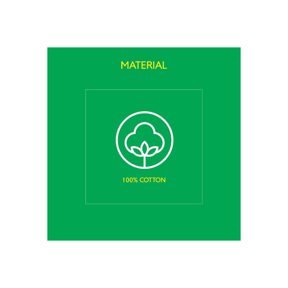 ملاءة سرير United Colors of Benetton Rainbow 210 TC Super King مع غطائي وسادة باللون الأزرق الداكن