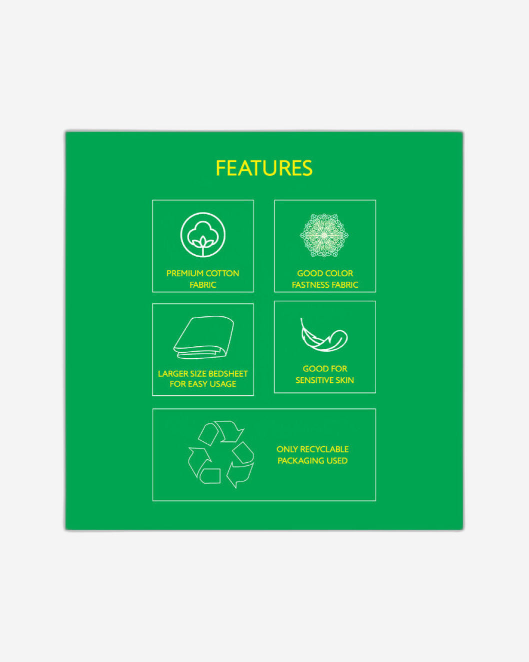 ملاءة سرير United Colors of Benetton Rainbow 210 TC Super King مع غطائي وسادة باللون الأزرق الداكن