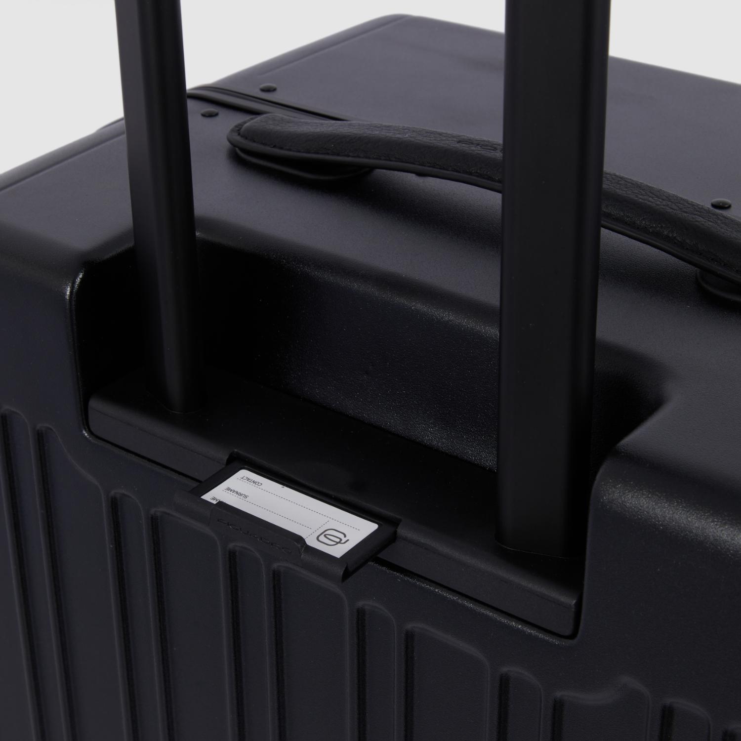 Piquadro Pqlm - Medium Size Hardside Spinner Matt Black