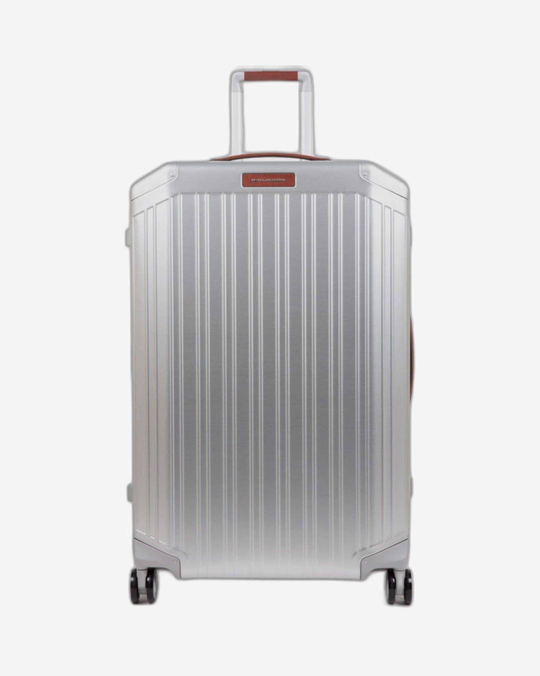 حقيبة بيكوادرو بيكالوا الصلبة، 79 سم، 4 عجلات مزدوجة، عربة أمتعة كبيرة لتسجيل الوصول، لون رمادي - Bv4428Alu/Grcu