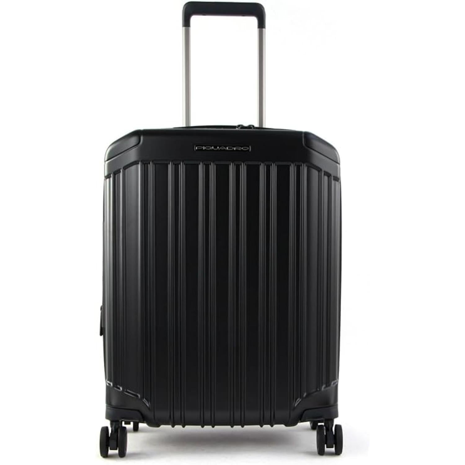 Piquadro Pq-Light Cabin Size Expandable Hardside Spinner Matt Black