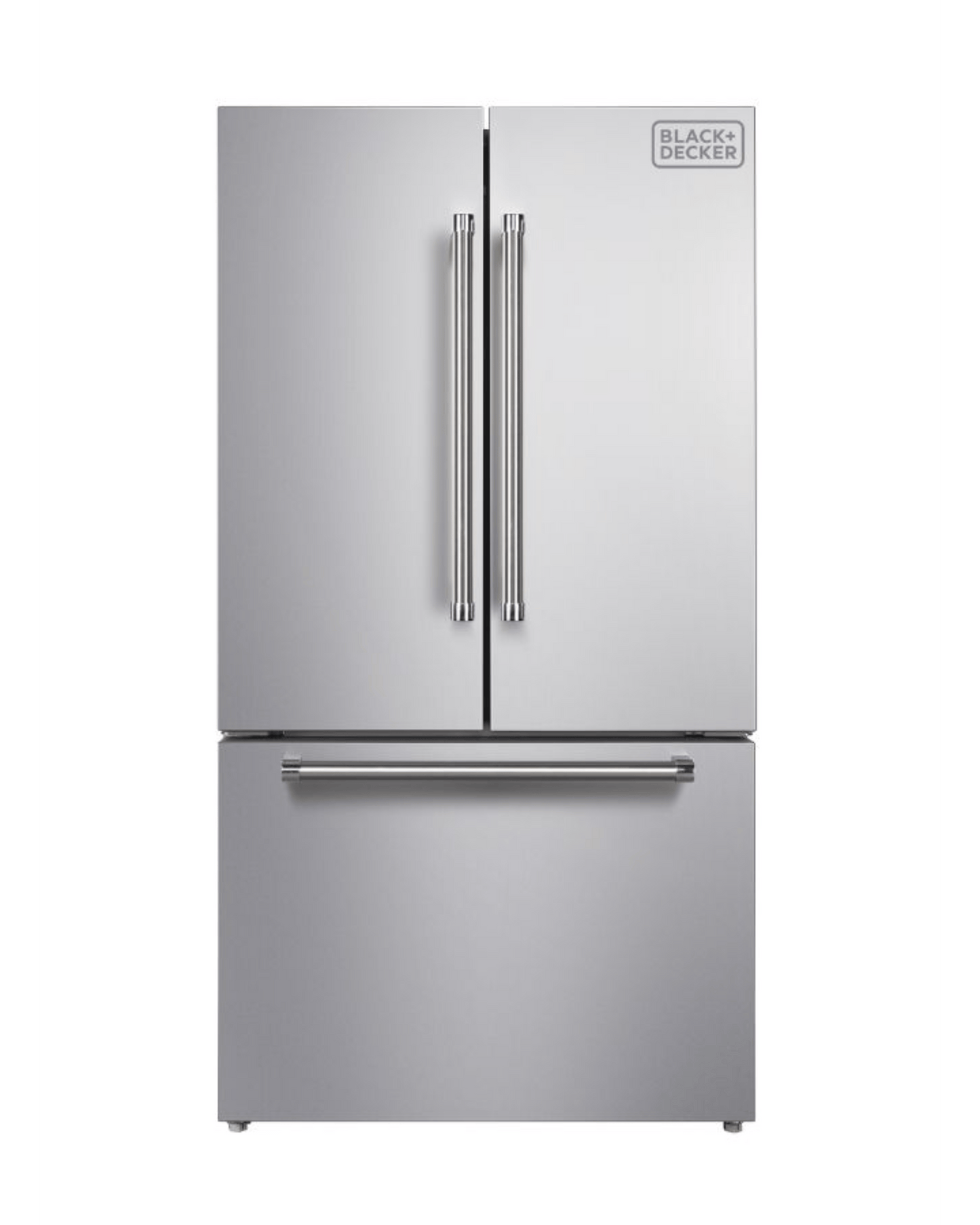 Black+Decker 579L Gross 403L Net Capacity French Door Refrigerator, Advanced Inverter Compressor, Total No Frost - BXREF577NFFDISNX Inox