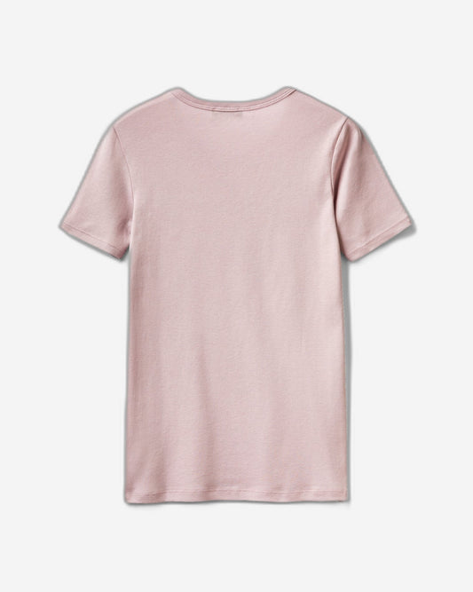 تي شيرت مصنوع من القطن بنسبة 100% مع شعار مطبوع لامع