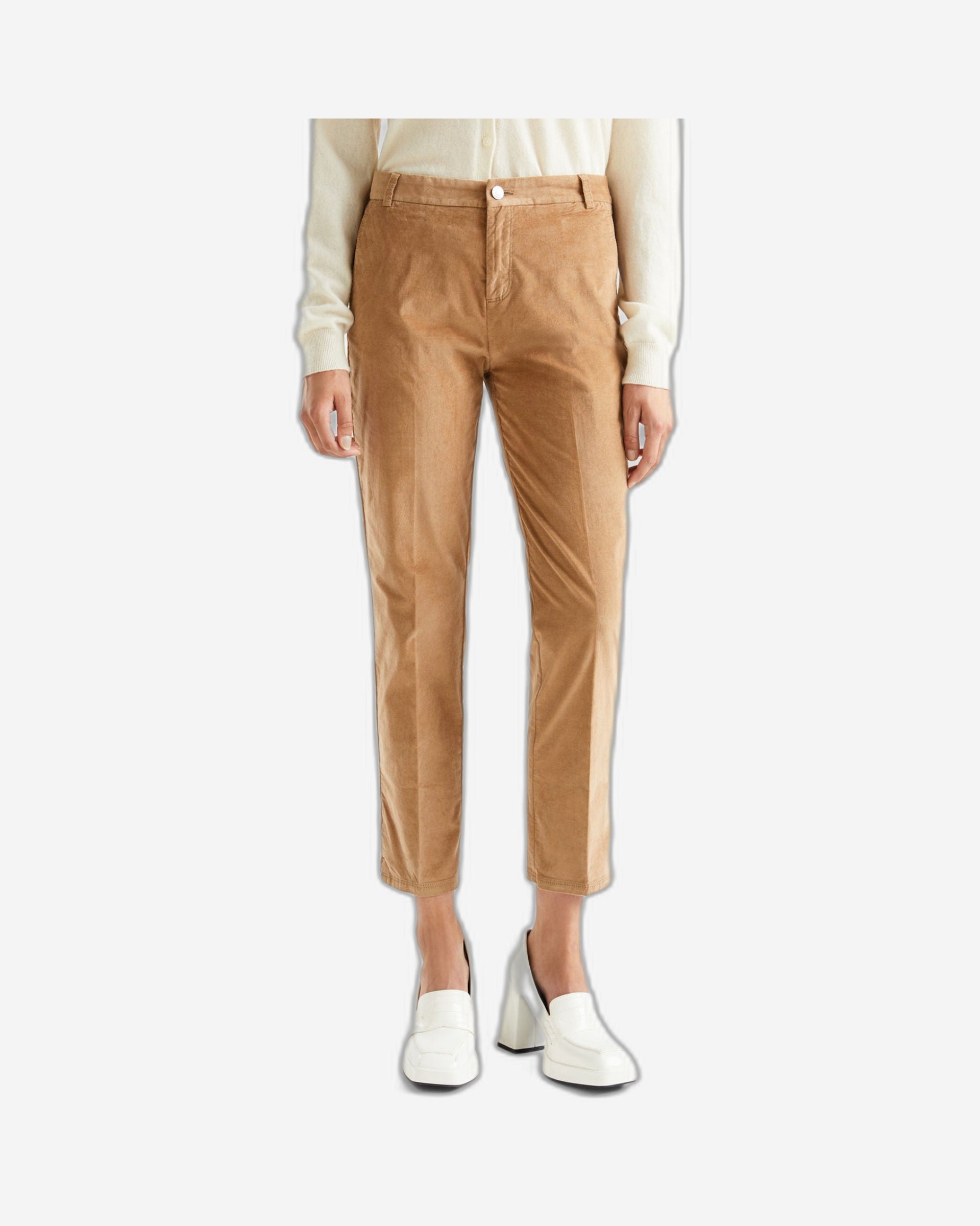 بنطال تشينو مخملي مطاطي