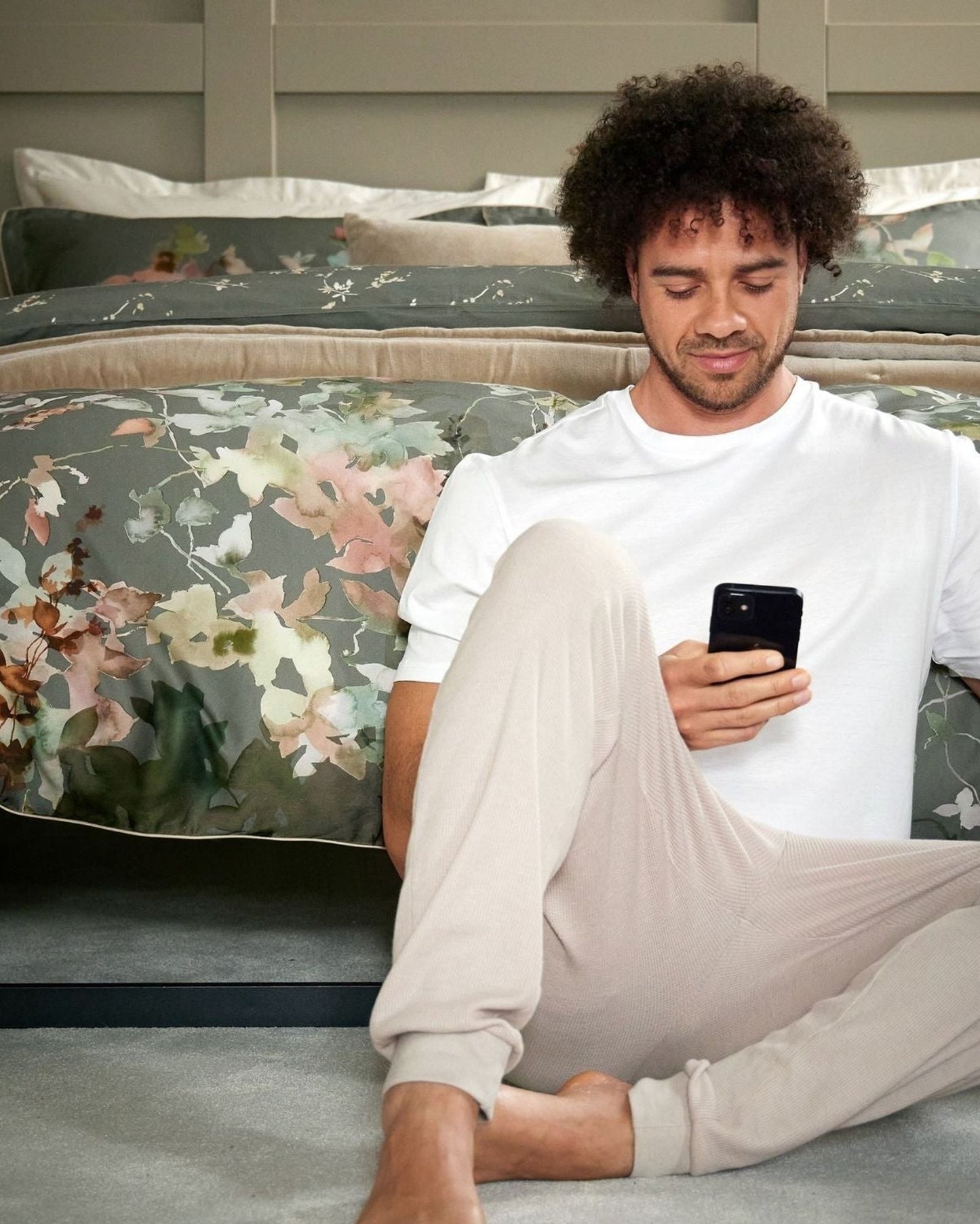 طقم أغطية لحاف كريستي "نباتي" بلون الغابة