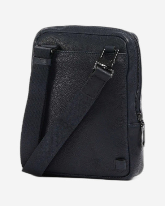 حقيبة كروس Piquadro S134 من الجلد باللون الأزرق CA3084S134/BLU