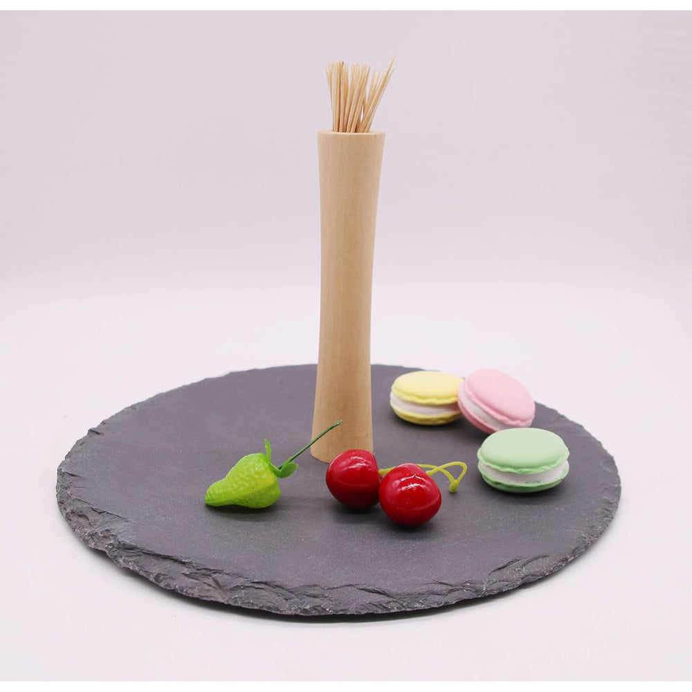 Cuisine Art 1 Tier Cupcake Stand and Serving Tray for Donuts Desserts | Tiered Holder Wedding Cake Tea Party Decorations Handmade slate Set