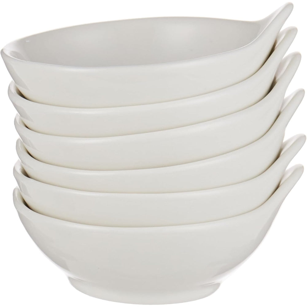 مجموعة أطباق سيراميك من كويزين آرت، 6 قطع، مع رف معدني، وعاء أرز نودلز رامين، أوعية مقبلات آمنة للاستخدام في الميكروويف، أوعية خلط متينة للمعكرونة، وعاء حساء عميق لمطبخ العائلة